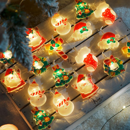 LOLStar Christmas Fairy Lights for Kids – Flameless Holiday String Lights with Christmas Icons for Toddler Bedroom and Nursery Decor