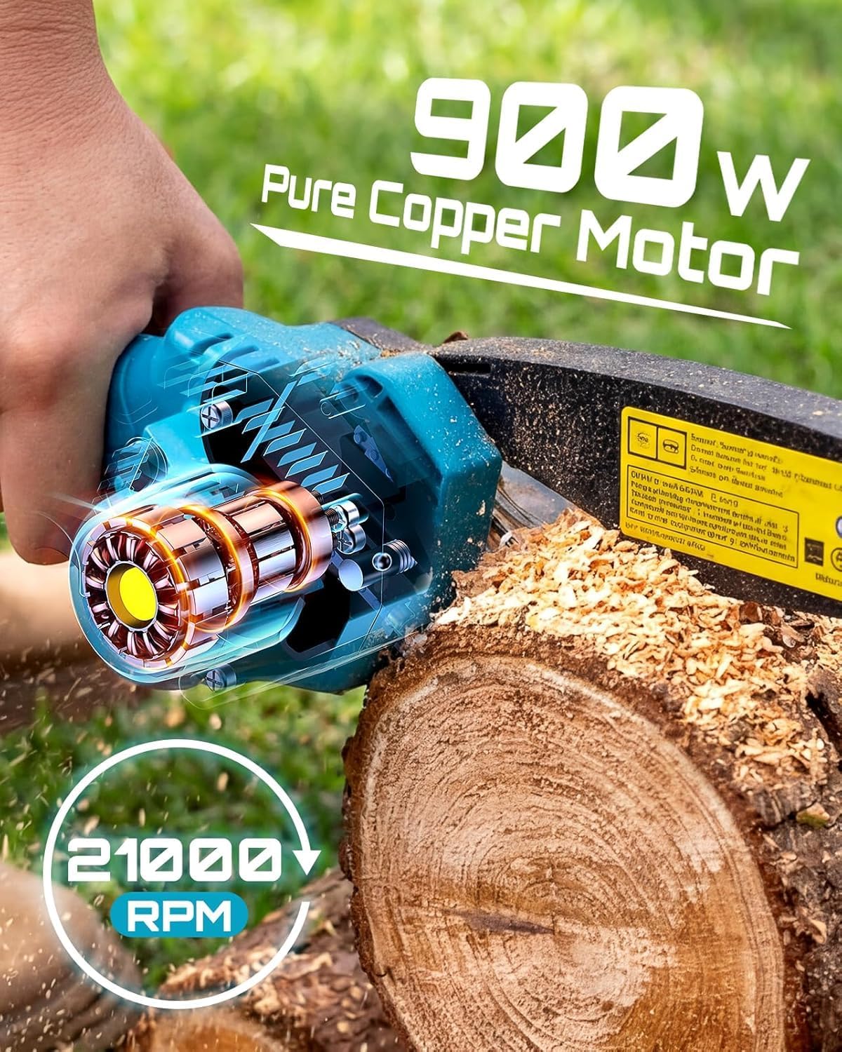 low-noise operation suitable for early-morning or evening yard work without disturbing neighbors