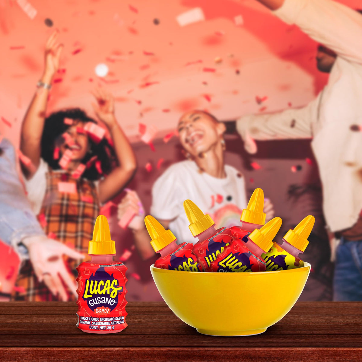 Lucas Chamoy Extra Hot Liquid Candy with Worm – Capasaicin-Rich Mexican Treat for Flavor-Seeking Foodies