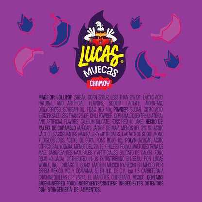 Lucas Muecas Chamoy Lollipops – Compact On-the-Go Mexican Snack for Family Road Trips and Outdoor Celebrations
