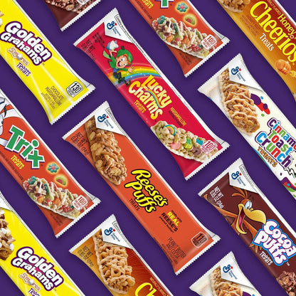 Lucky Charms Treat Bars – Kid-Appealing Snack for Playroom Munching and Lunchbox Packing, 16 Individually Wrapped Bars