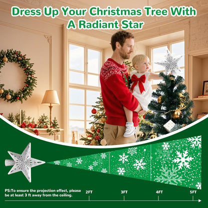 Lumabelle Silent LED Star Tree Topper – Stress-Free Holiday Atmosphere for Cozy Self-Care Corners and Reading Nooks
