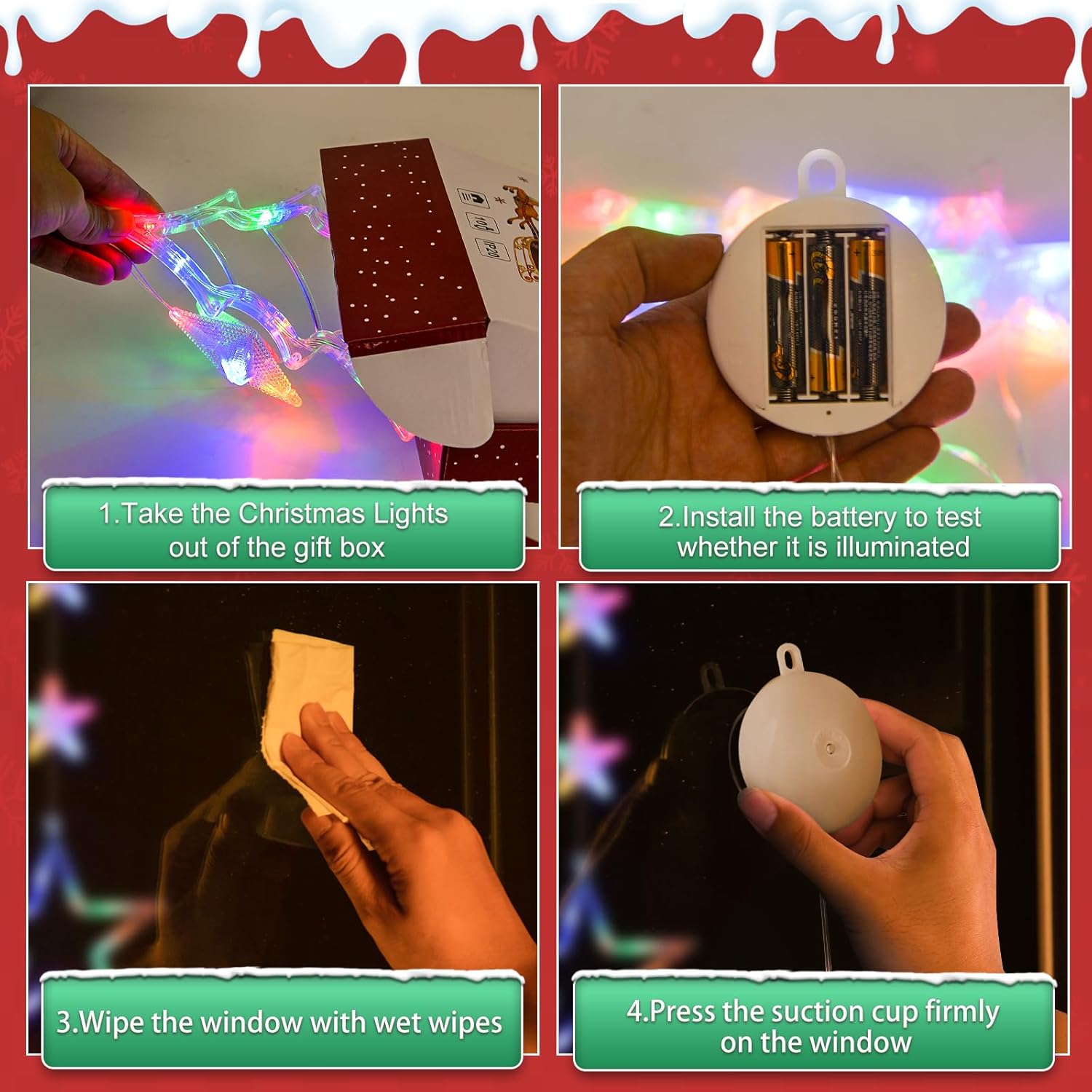Lumalights Battery Powered Holiday Lights – Flameless Window Decor for Family Homes with Toddlers & Pets