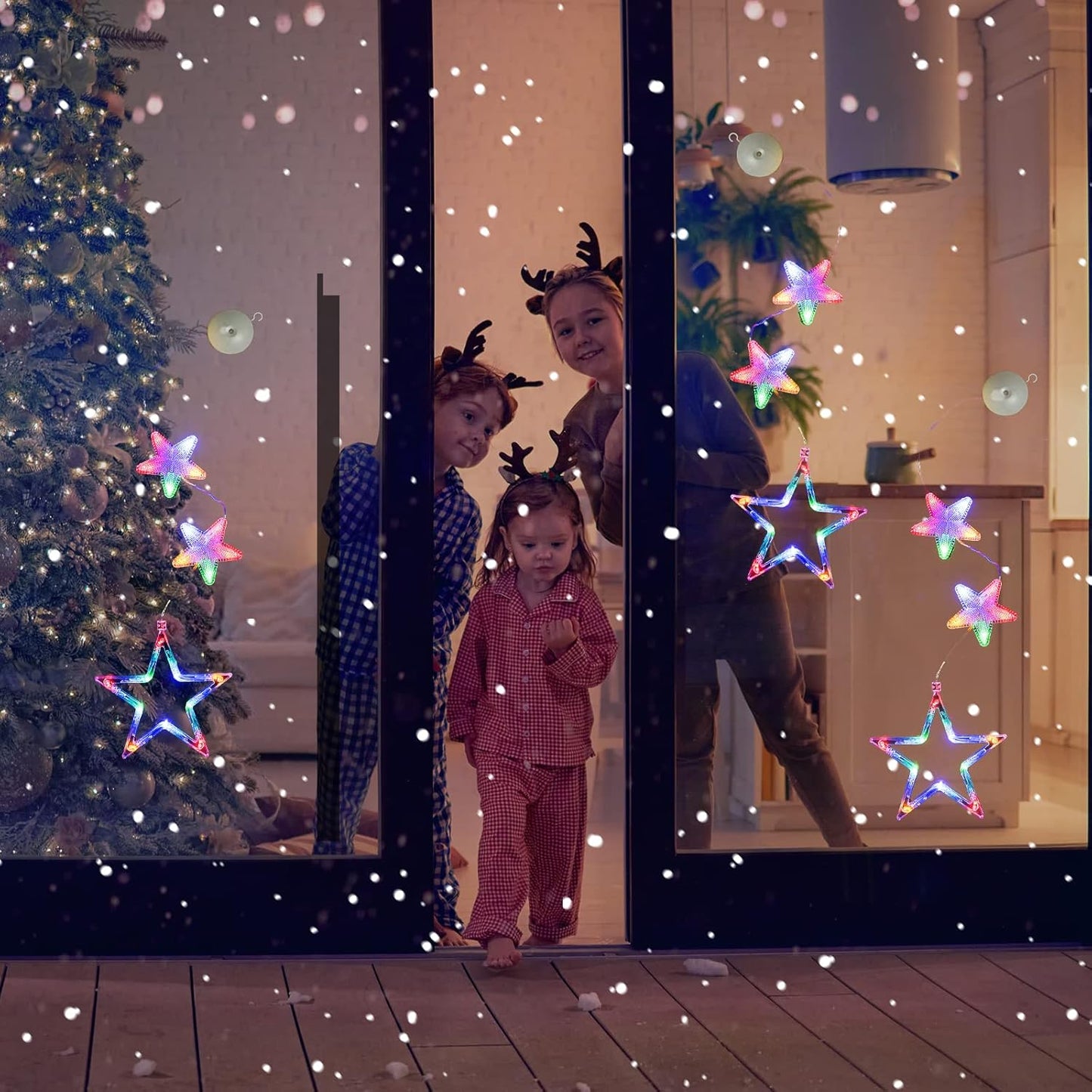 Lumalights Battery Powered Holiday Lights – Flameless Window Decor for Family Homes with Toddlers & Pets