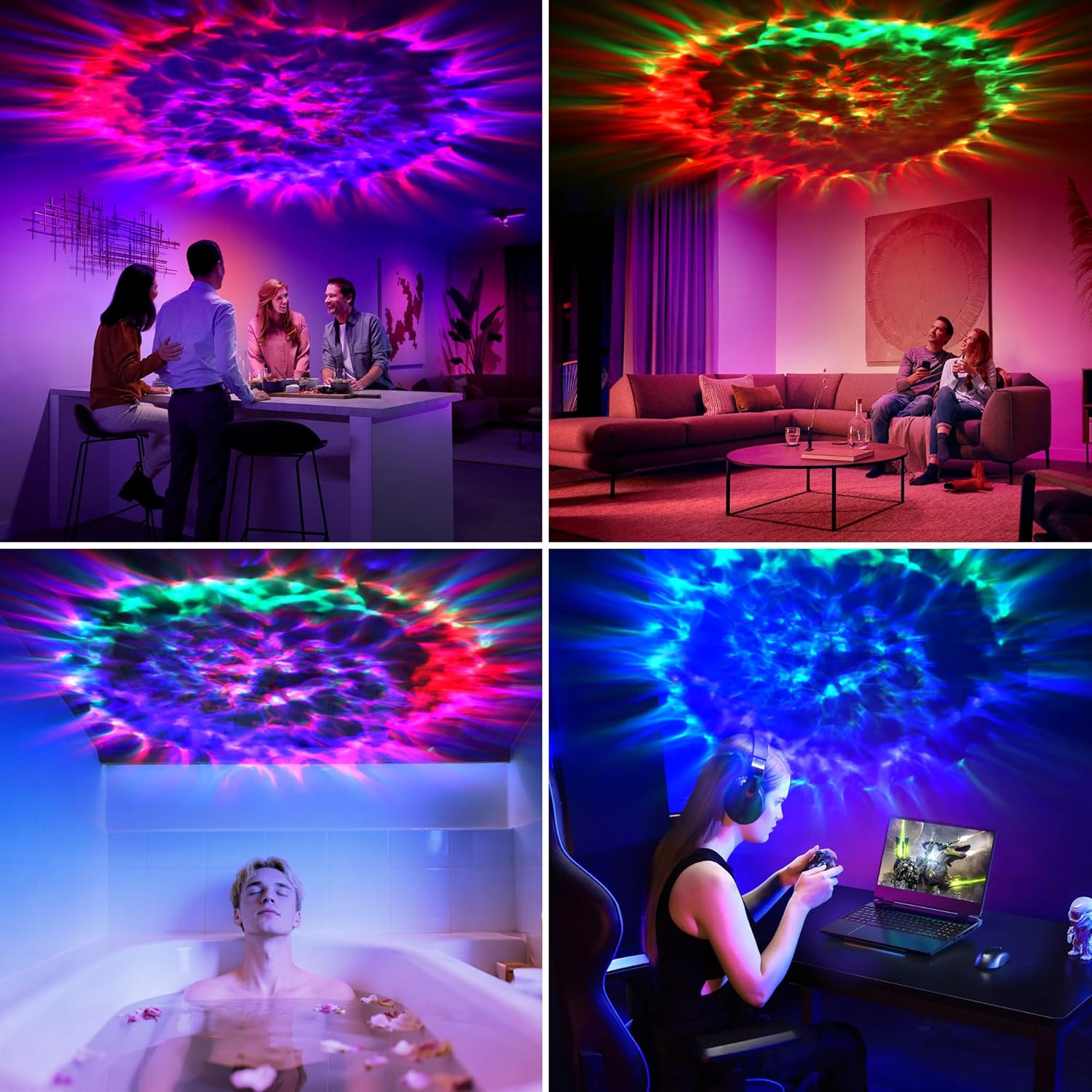 Lumaverse Galaxy Star Projector – Baby and Toddler Room Light, No-Heat Nebula Projector with Timer