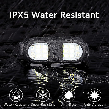 LumenX Hands-Free Safety Flashlight for Joggers and Dog Walkers, Waterproof Clip Light with Flashing Alert