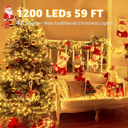 Lumicharm 1200 LED String Lights – Cozy Birthday Gift for Mom Who Loves Holiday Home Styling