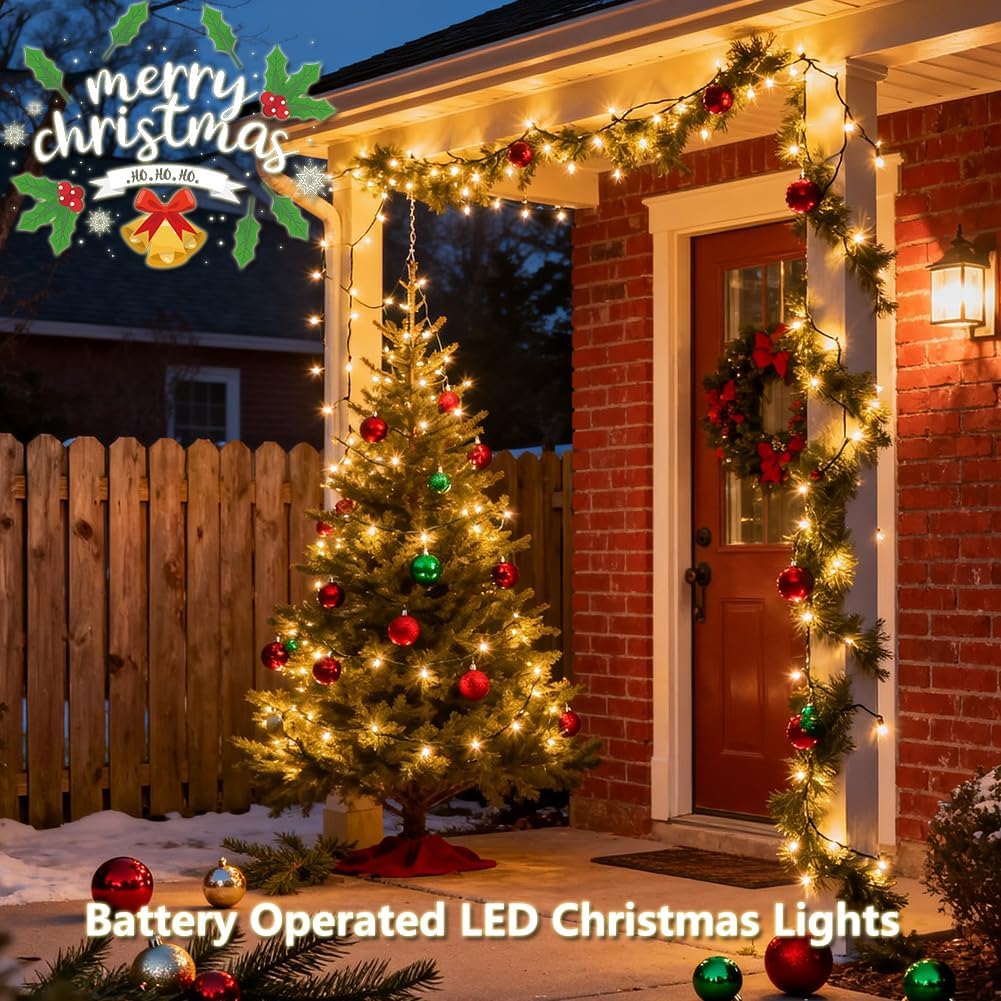 Lumicharm LED String Lights – Weatherproof Camping and Garden Decor, Cordless 8 Mode Mini Bulbs