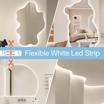 Lumichoice AuraGlow Tape Lights – Uncluttered Bedroom Ambient Strip, Neutral Cool White 6500K for Less Is More Decor