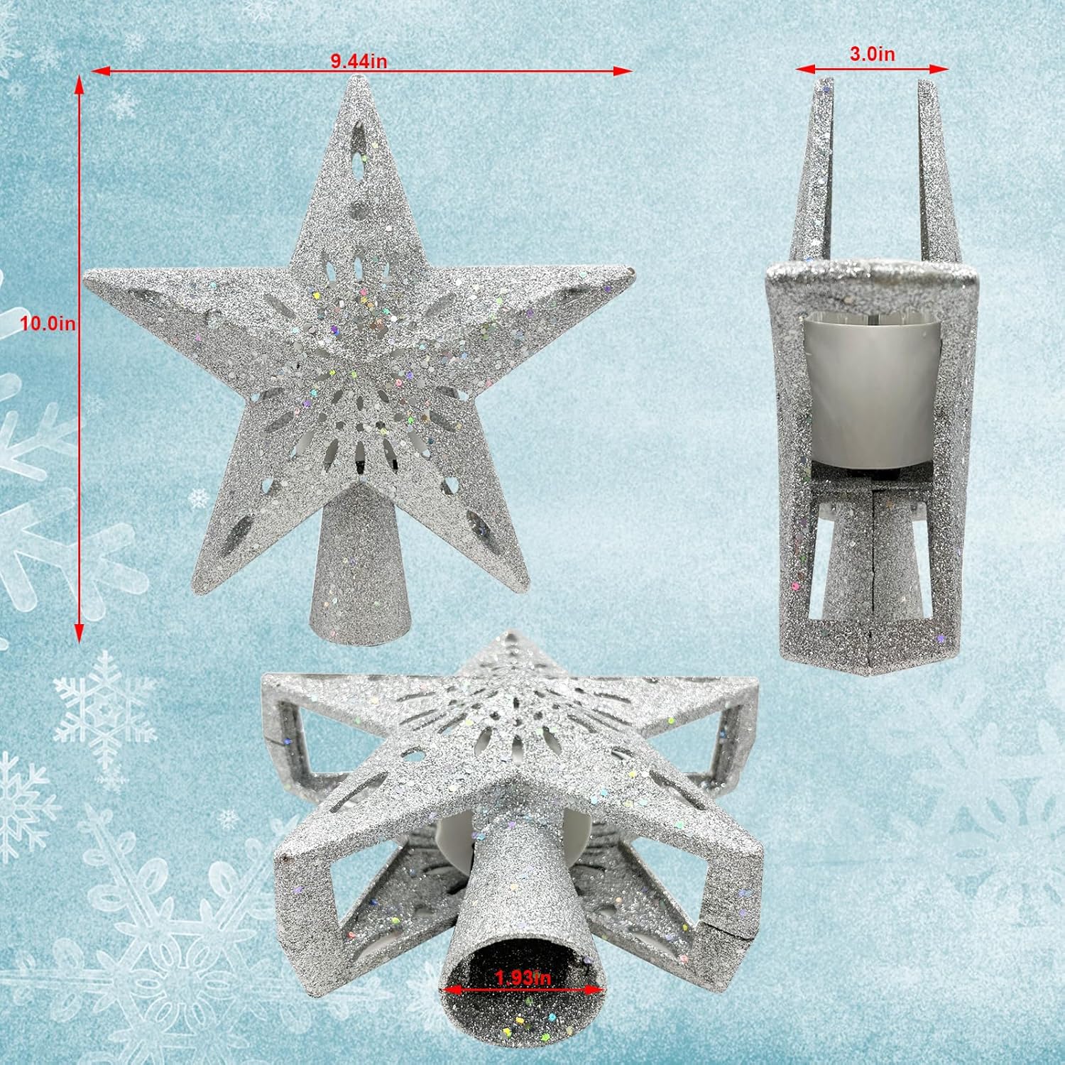 Lumichroma Rotating Christmas Star Topper – Stocking Stuffer Idea for Friends, Teachers, and Family