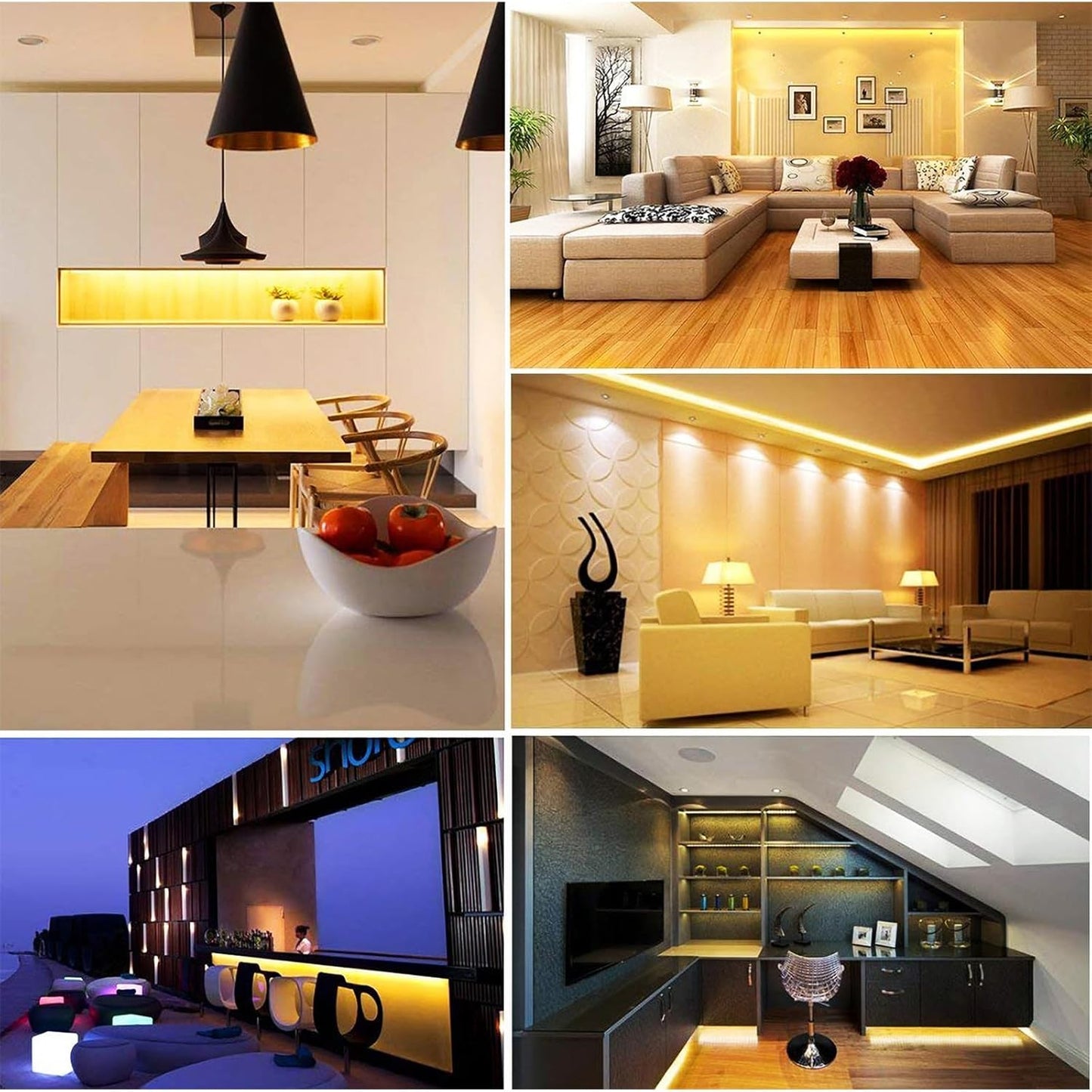 LUMIFLEX Aura Ultra-Thin LED Strip – 3000K Warm White Decor for Kitchen Cabinets and Under Shelf Mood Lighting