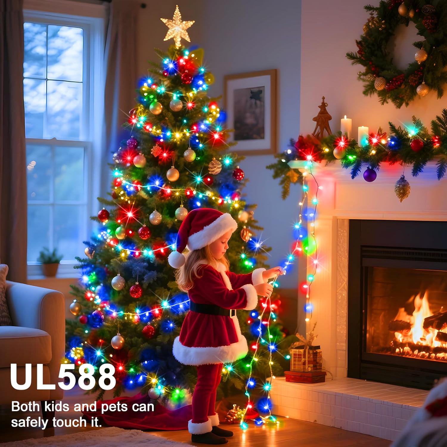 Lumify 1000 LED Fairy Lights – Auto-Timer Safe Lighting for Playroom, Classroom, and Dorm