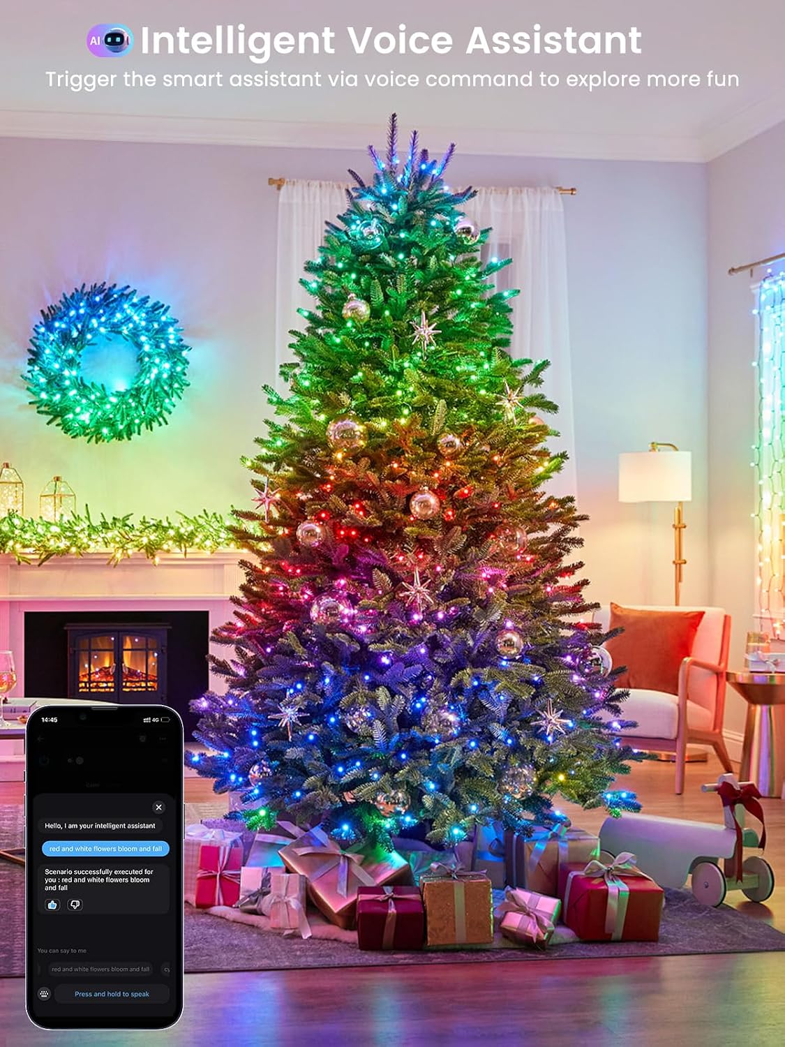 Lumify Home Low Voltage Smokeless LED String Lights with 4H 6H 8H Timer for Worry Free Home Use