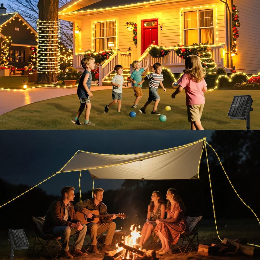 Lumify Solar Rope Light 39FT LED String Safe Around Christmas Tree Pets and Toddler Play Areas