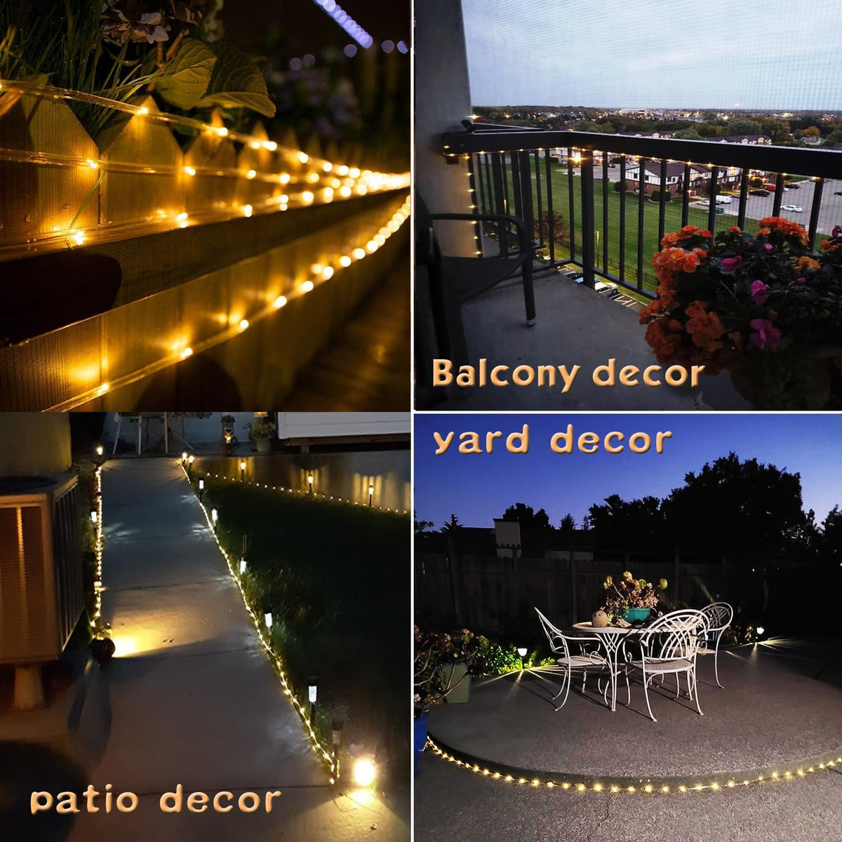 Lumify Solar Rope Light 39FT LED String Safe Around Christmas Tree Pets and Toddler Play Areas