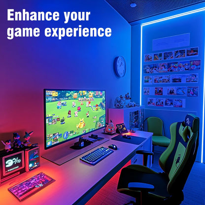 Lumiglow Bluetooth LED Strip Lights 200ft – Dimmable Warm Mood Lighting for Stress Relief and Self Care Nights