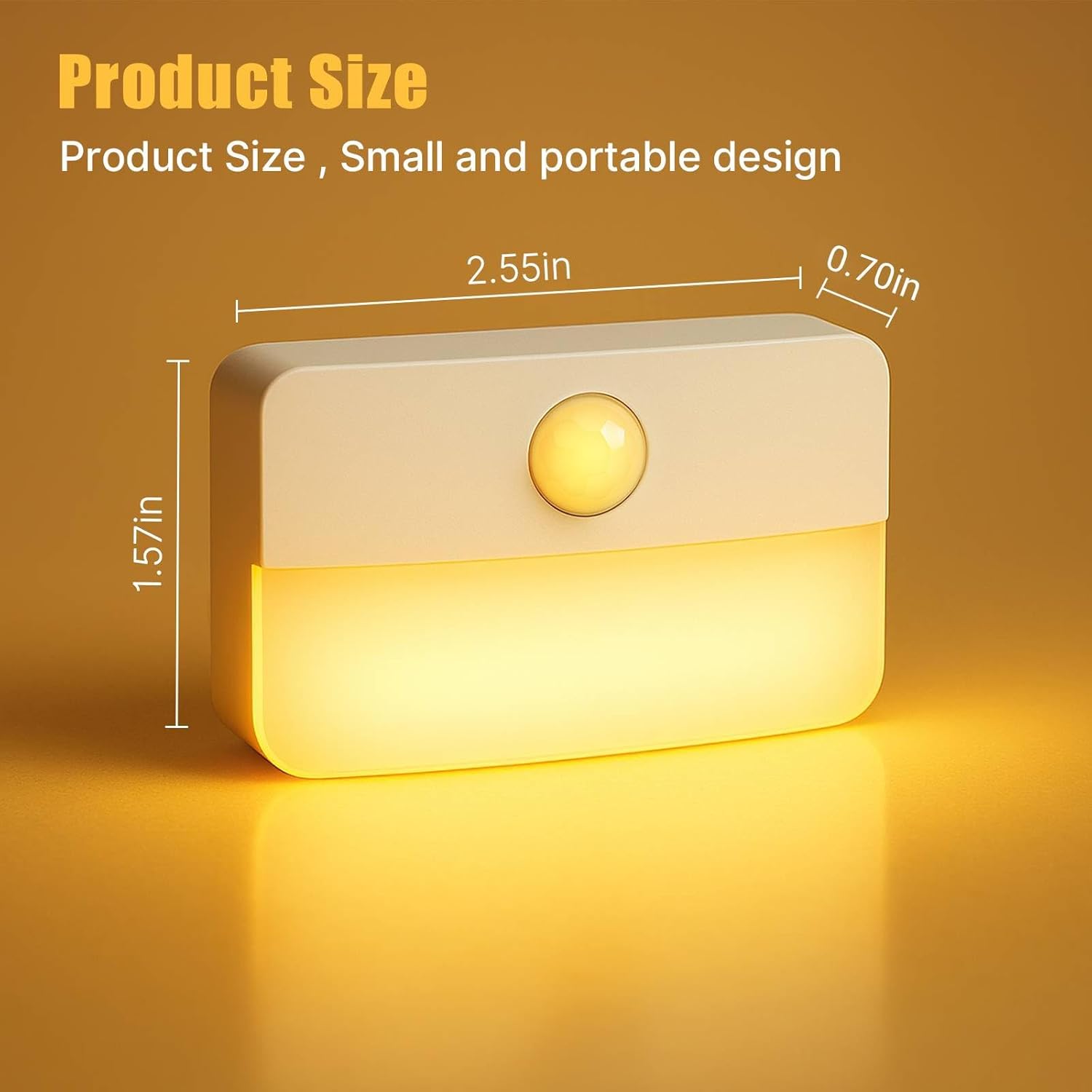 LumiGuard Step Light for Living Room – Frosted Diffuser Battery Nightlight, Cozy Home Accent