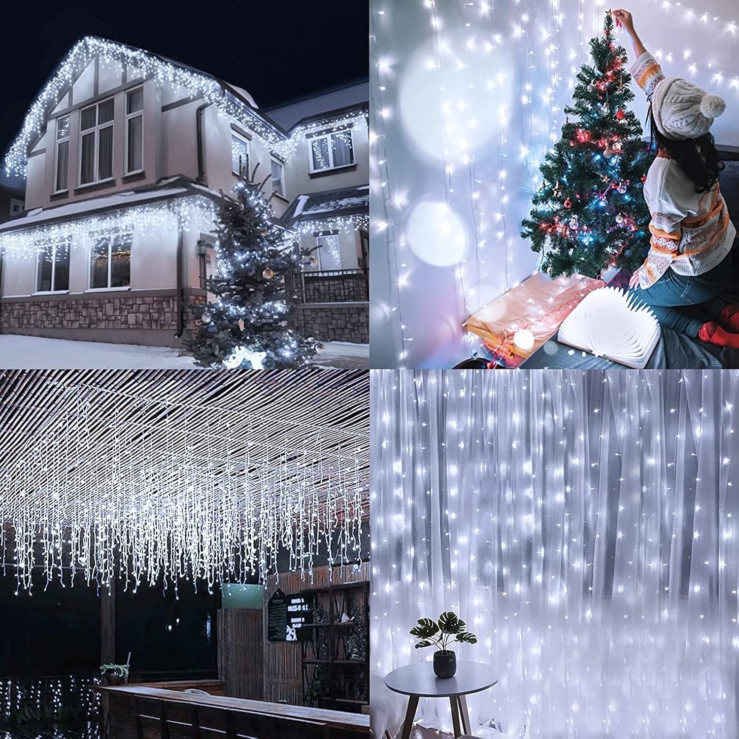 LuminaGlow Hanging Fairy Lights – Pet Friendly Indoor Outdoor Strand, No Heat No Flame 400 LED