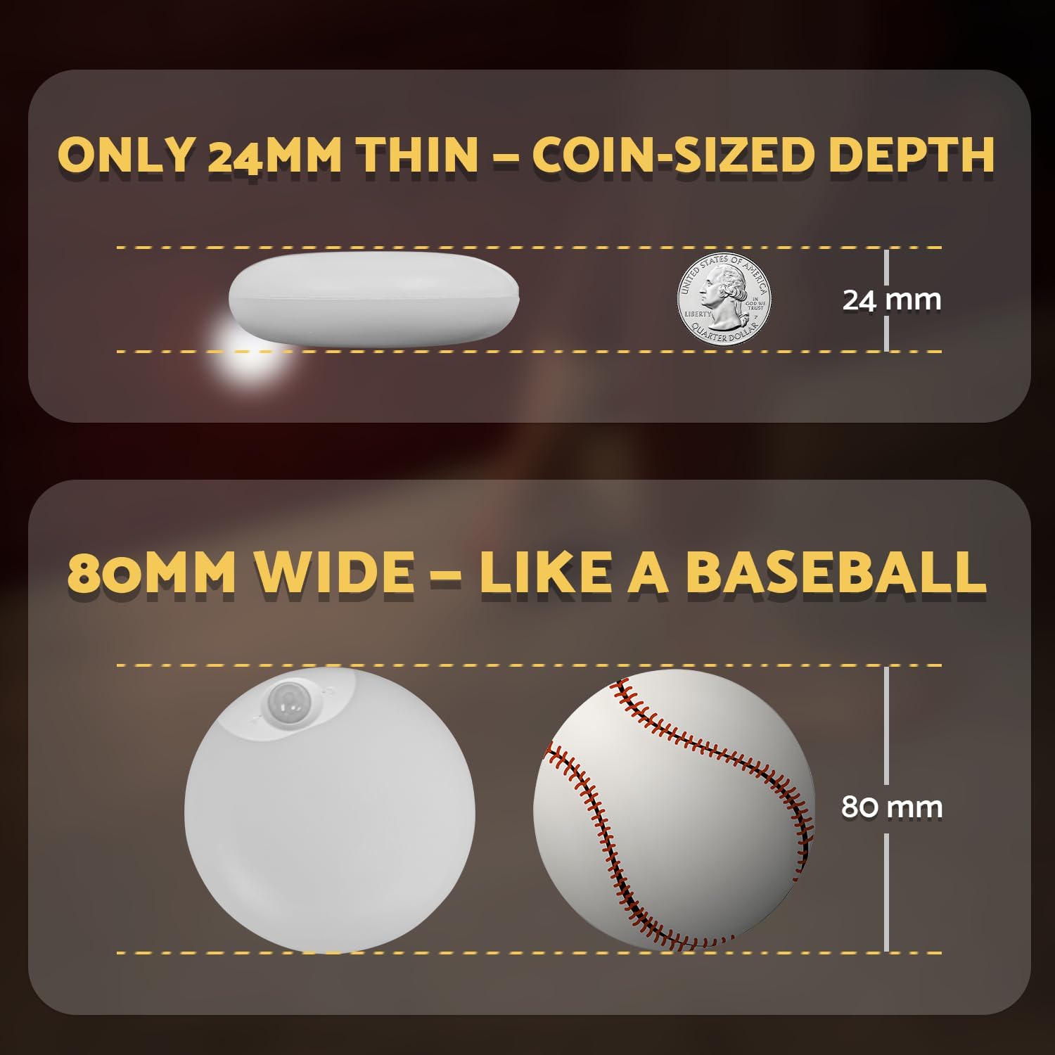 LuminAide Magnetic Motion Light – Cozy Holiday Gift for Frequent Travelers and Cruise Lovers