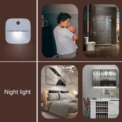 LuminAura Plug in Nightlight Set of 6, Practical Holiday Gift for Mom and Grandma with Soft Warm White LED Glow