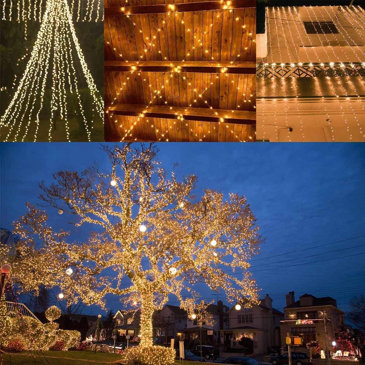 Luminex Solar Twinkle Lights – Cozy Home Accent Decor, 8 Mode Dimmable Indoor String Lights 2 Pack
