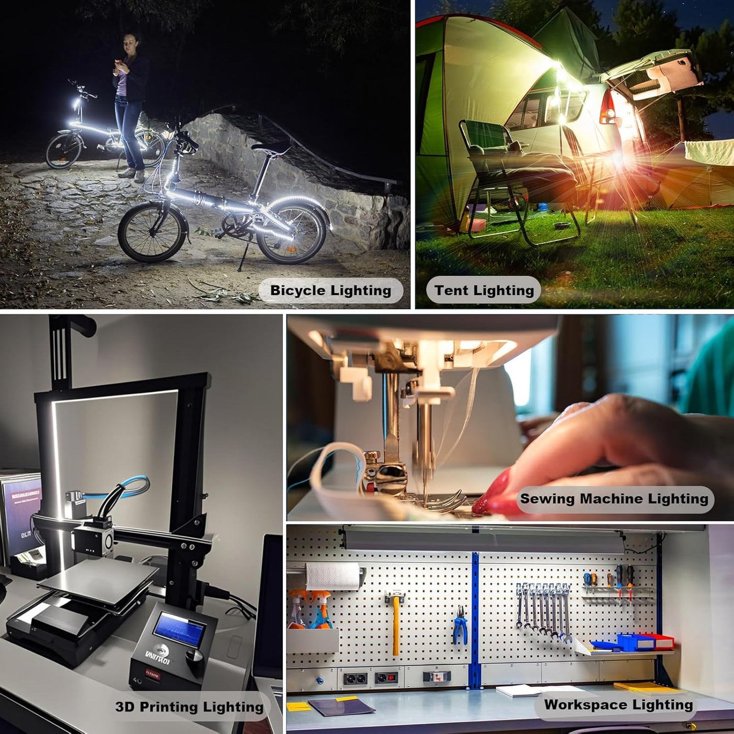 LuminGlow 5V COB LED Strip – Eye-Strain-Free Monitor Bias Light for Remote Work and Late-Night Study
