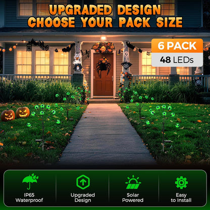 Luminoak Eyeball Garden Stakes – Soft Green LED Glow as Accent Home Decor for Shelves, Hallways and Plant Corners