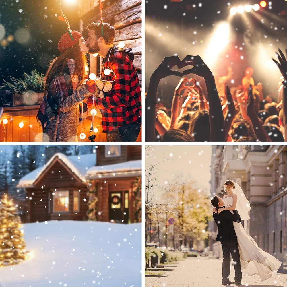 LuminScape Holiday Projector – Portable Snowfall Lamp for Camping, Outdoor Dining, and Open-Air Parties