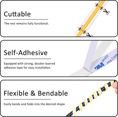 LuminStyle COB LED Strip – No Heat, No Fire Risk Adhesive Light for Sleep-Friendly Nighttime Use