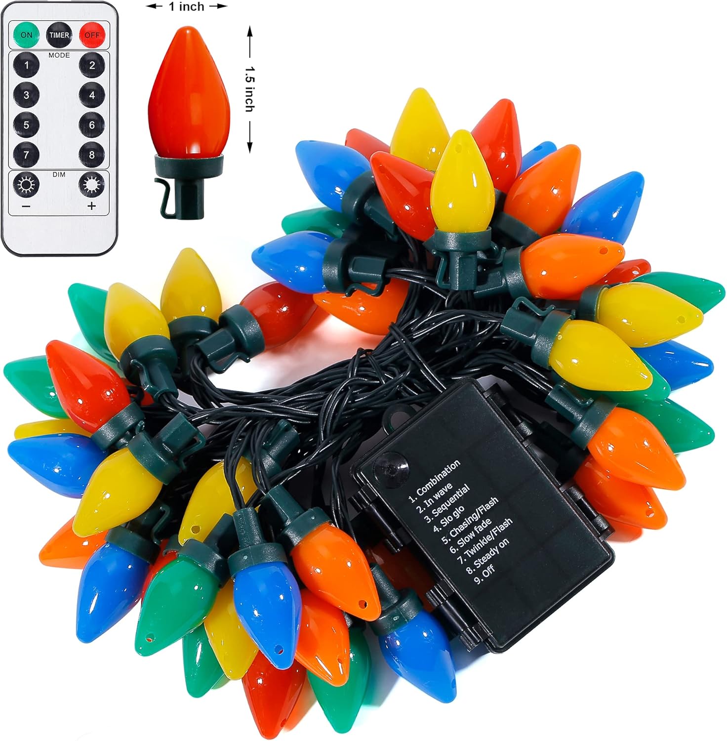 LumioGlow Child Safe C7 Lights - Cool Touch Bedroom Night Light with 6hr Timer
