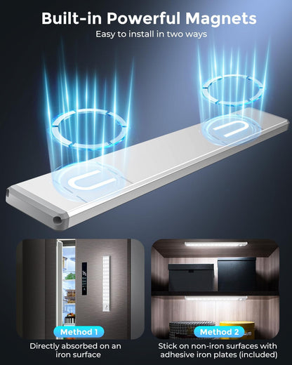 LUMIORA Motion Sensor Closet Light – 10.5 Inch LED Bar with Aluminum Body, Stylish Bedroom and Living Room Accent, 2 Pack