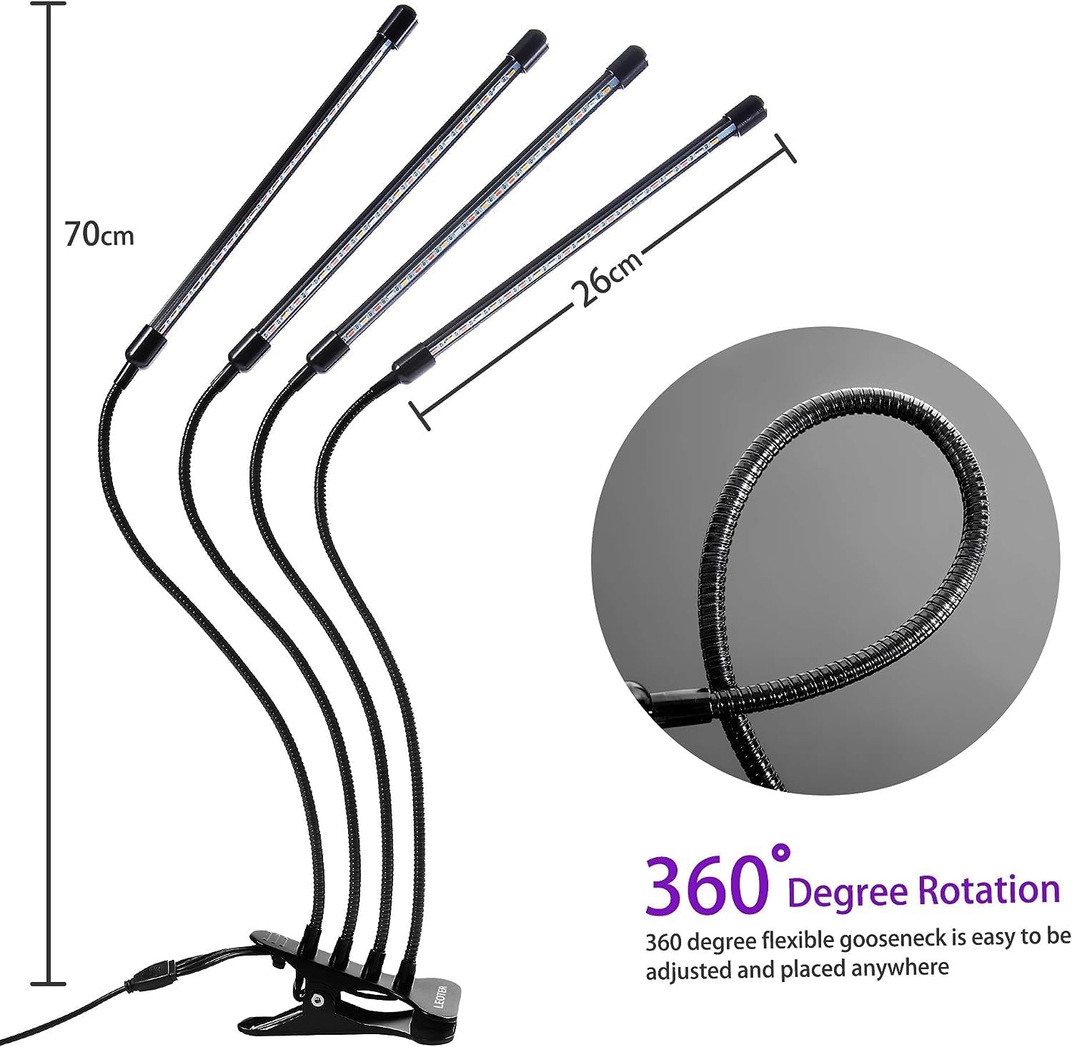 LUMIPRO Full Spectrum Grow Light — Valentine's Day Gift for the Green-Thumbed Partner Who Loves Houseplants