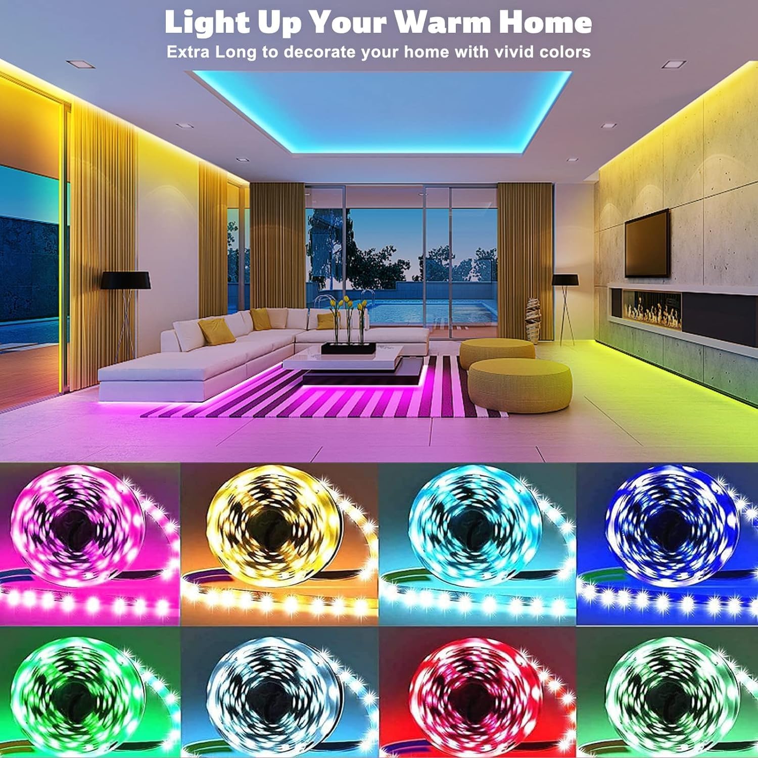 Lumistrip Color Changing LED Strip – Safe Bedroom Lighting for Tweens and Teens, App and Remote
