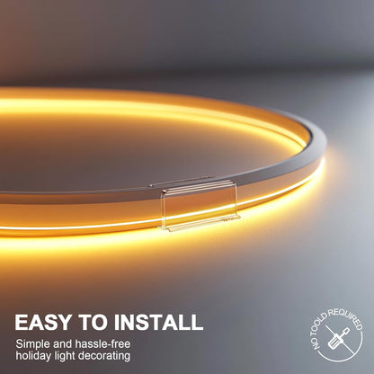 Lumistrip Removable LED Strip Wall Clips - Tool-Free Mounting for Rental Homes and Dorm Rooms