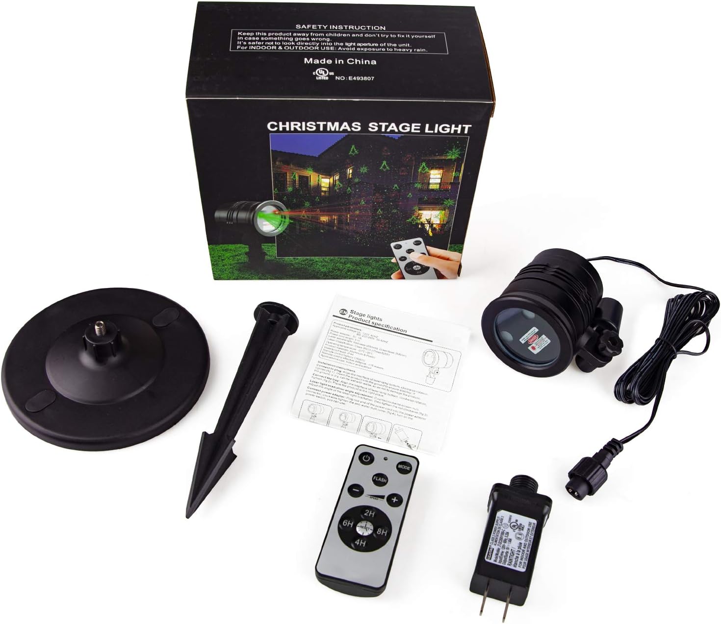 LumiVue AuroraStar Laser Projector – Portable Christmas Display for Camping, Outdoor Dining & Open-Air Gatherings