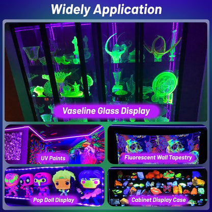 LumoGlow Blacklight Strip – Modern Interior Accent for Home Bars, Game Rooms and Studios