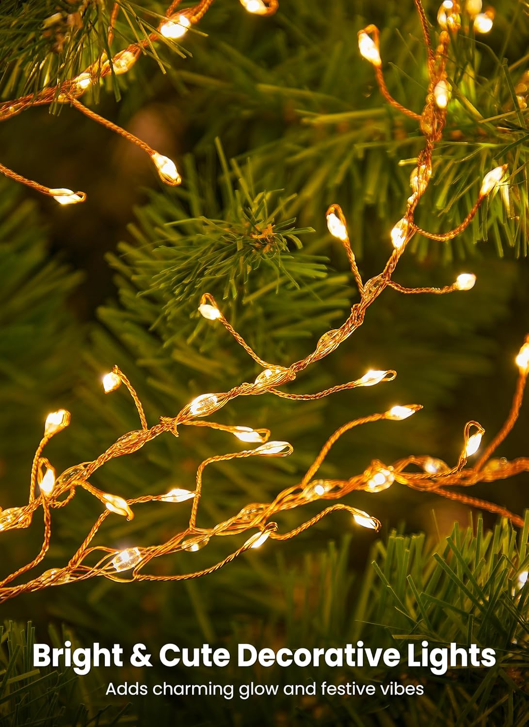 Lumoonos 4.5V Micro LED Lights – No Heat Firecracker String Lights for Hallway and Bedroom