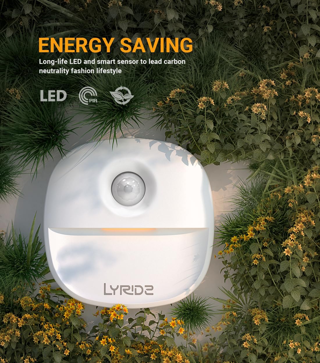 Lyridz Compact Night Light – Uncluttered Ambient Lighting for Intentional Living Spaces, Motion and Dusk to Dawn