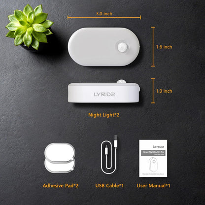Lyridz USB Rechargeable LED Night Light, Ready to Gift Holiday Present for Women Who Love Cozy Warm Bedroom Decor
