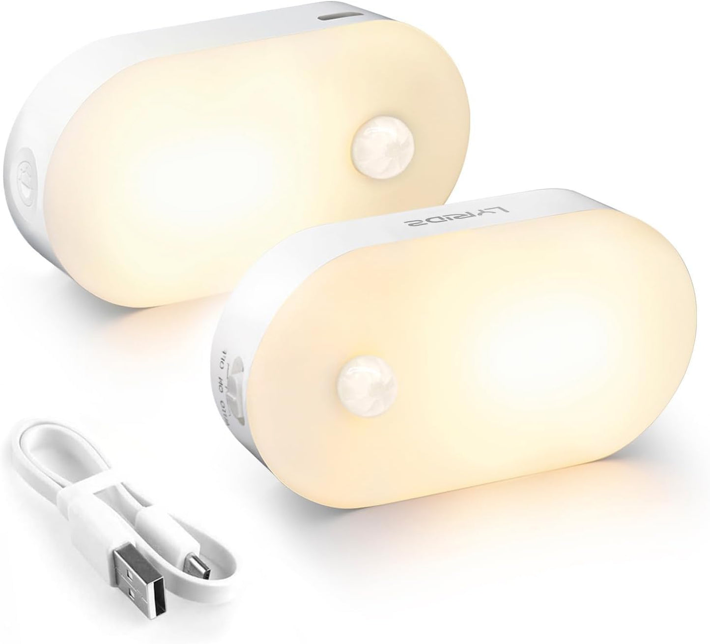 Lyridz USB Rechargeable LED Night Light, Ready to Gift Holiday Present for Women Who Love Cozy Warm Bedroom Decor