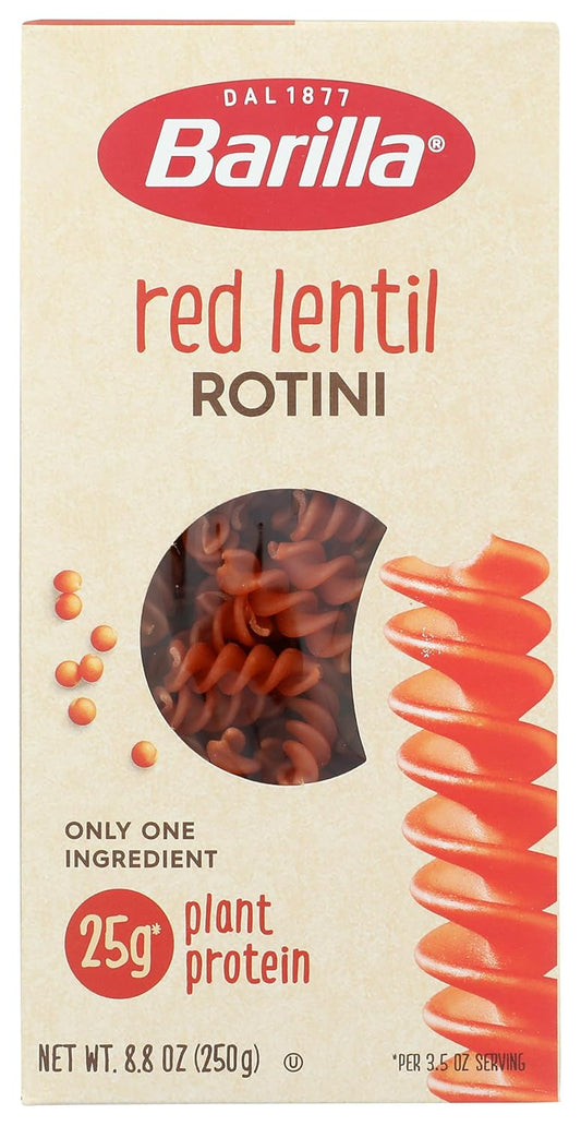 made from a single ingredient: red lentil flour