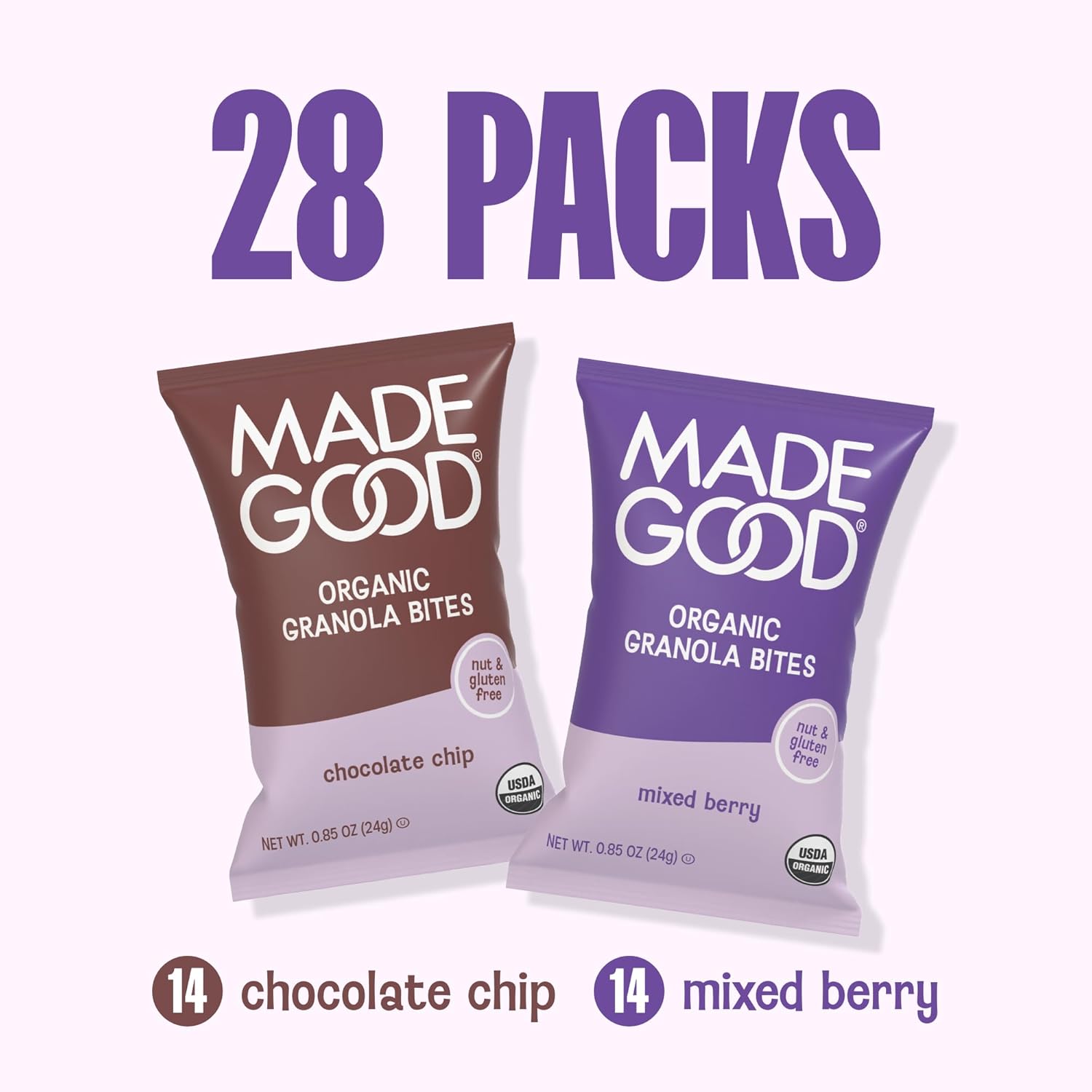 MadeGood Granola Bites Variety Pack – Thoughtful Allergy Friendly Snack Gift for Families