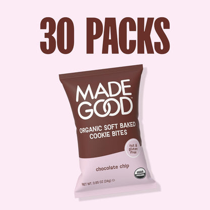 MadeGood Mini Cookies – Allergy-Conscious Safe Snack for Sensitive Diets and Celiac-Friendly Pantry, 30 Count