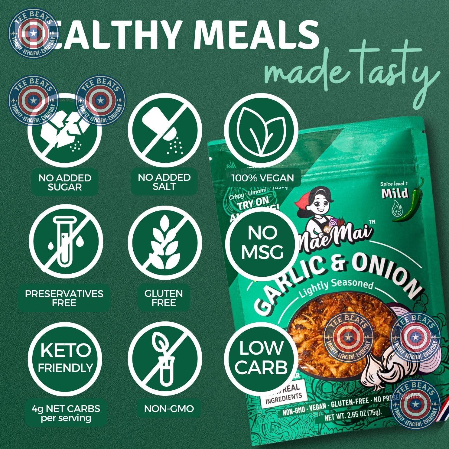 MaeMai MILD Spice – Light Non-Oily Chili Crunch for Self-Care Lunch Bowls, Gluten-Free Furikake