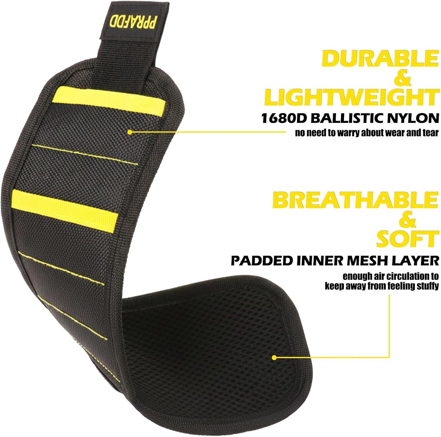 Magnetic Wristband with Breathable Mesh Padding – All-Day Comfort for Long Jobs in the Attic, Garage, and Home Workshop