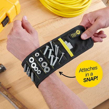 MagSnap Magnetic Wristband by Wrap-It Storage - Craft Room Organizer for Sewers, Keeps Pins and Needles Within Easy Reach