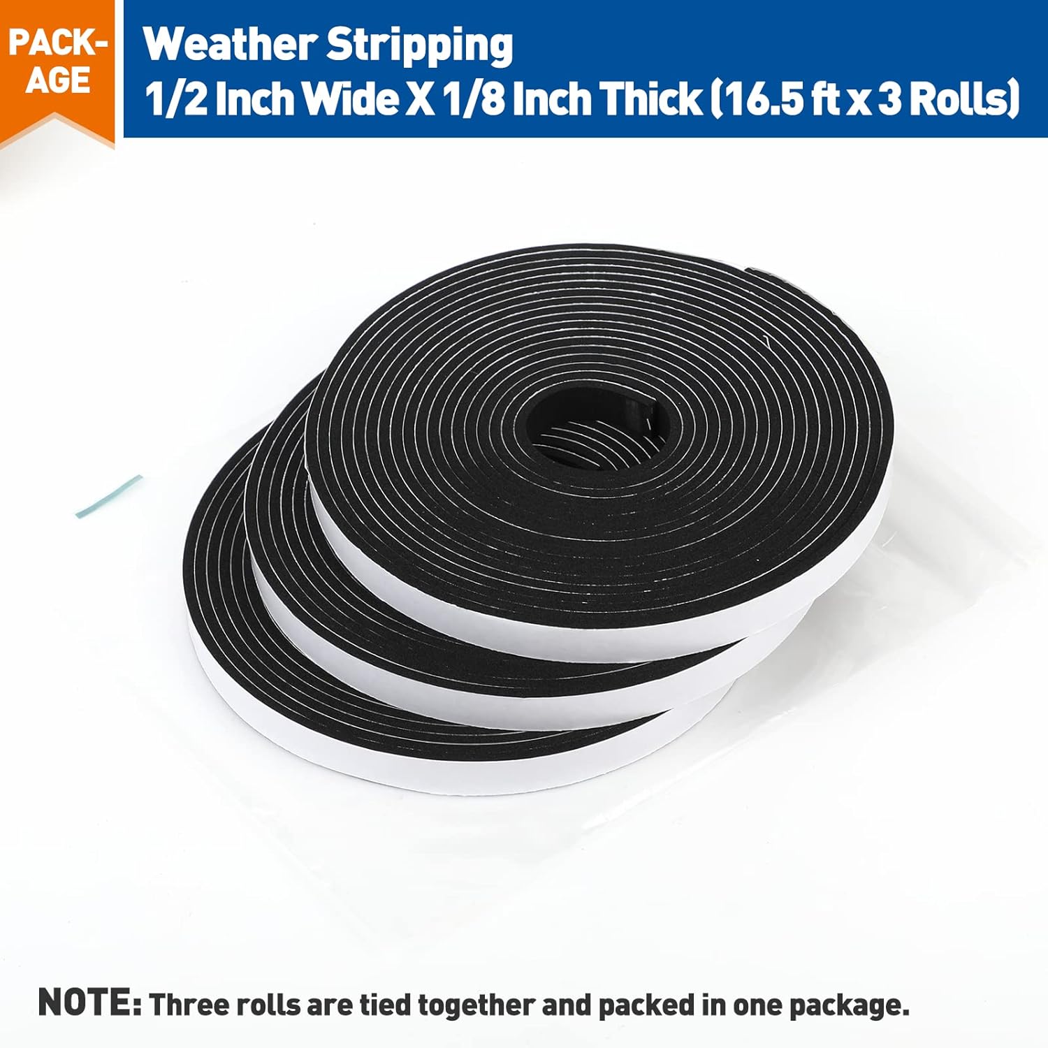 MAGZO Weather Stripping – Climate-Proof Foam Tape for Patio Doors, Attic Hatches, and Basement Entries