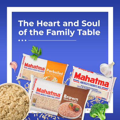 Mahatma Whole-Grain Brown Rice 2 lb for Picky Eater Friendly Dinners, Vegan and Nut-Free Pantry Item