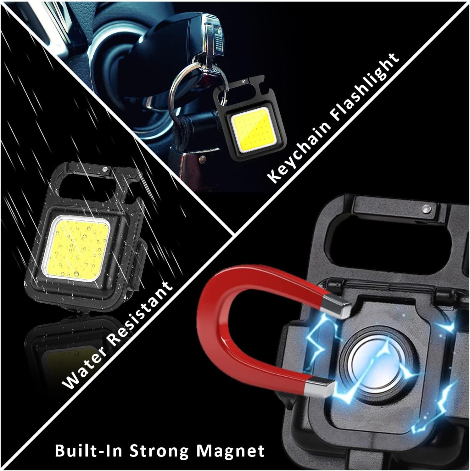 MAKDAK Pocket EDC Flashlight with Strobe Mode – Roadside Safety Light for Parked Cars