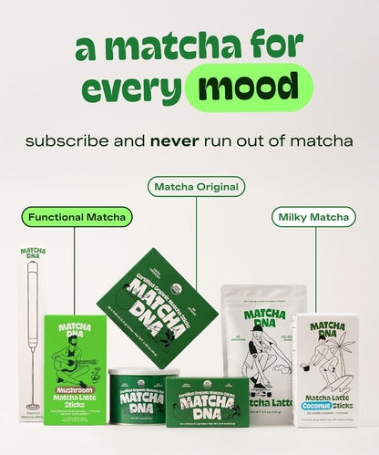 Matcha DNA Pure Matcha Green Tea Powder - Wellness Lifestyle Pantry Staple for Daily Matcha Latte & Calm Focus